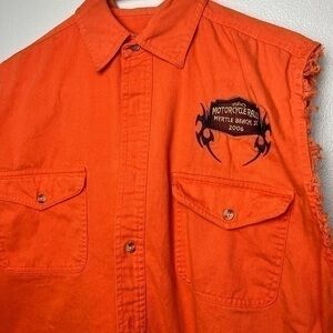 Motorcycle Rally USA Vest Myrtle Beach SC 2006 Men’s Size Medium Orange